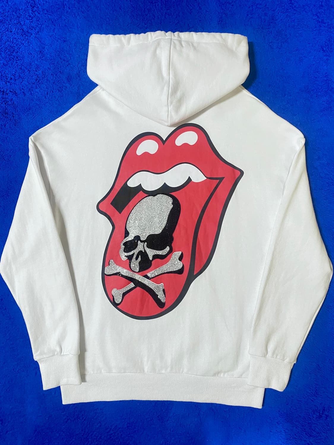 롤링스톤즈 x 마스터마인드 큐빅 화이트 후드티 상품이미지1