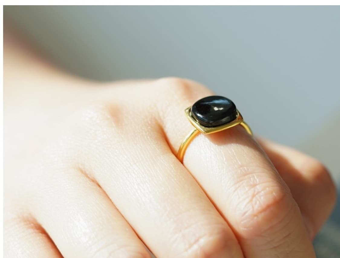 실버925 천연석반지 / 오닉스 상품이미지1