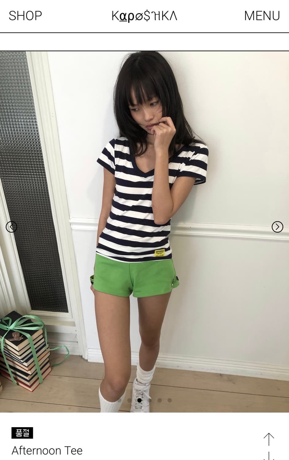Kaposhka 카포시카 스트라이프 반팔티  상품이미지3