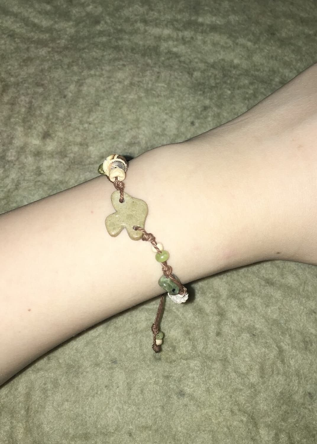 mushroom dot bracelet 🍄( khaki ) 상품이미지6