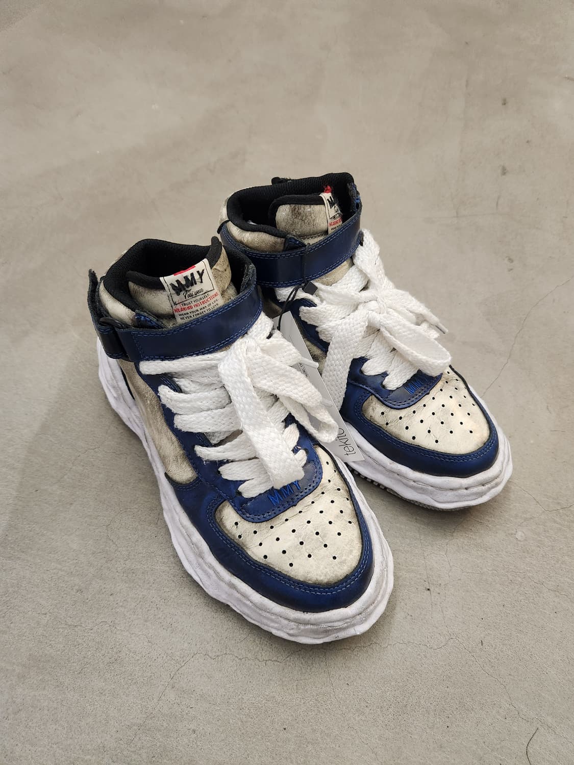 미하라 야스히로 웨인 브러쉬드 페이턴트 레더 하이 상품이미지3