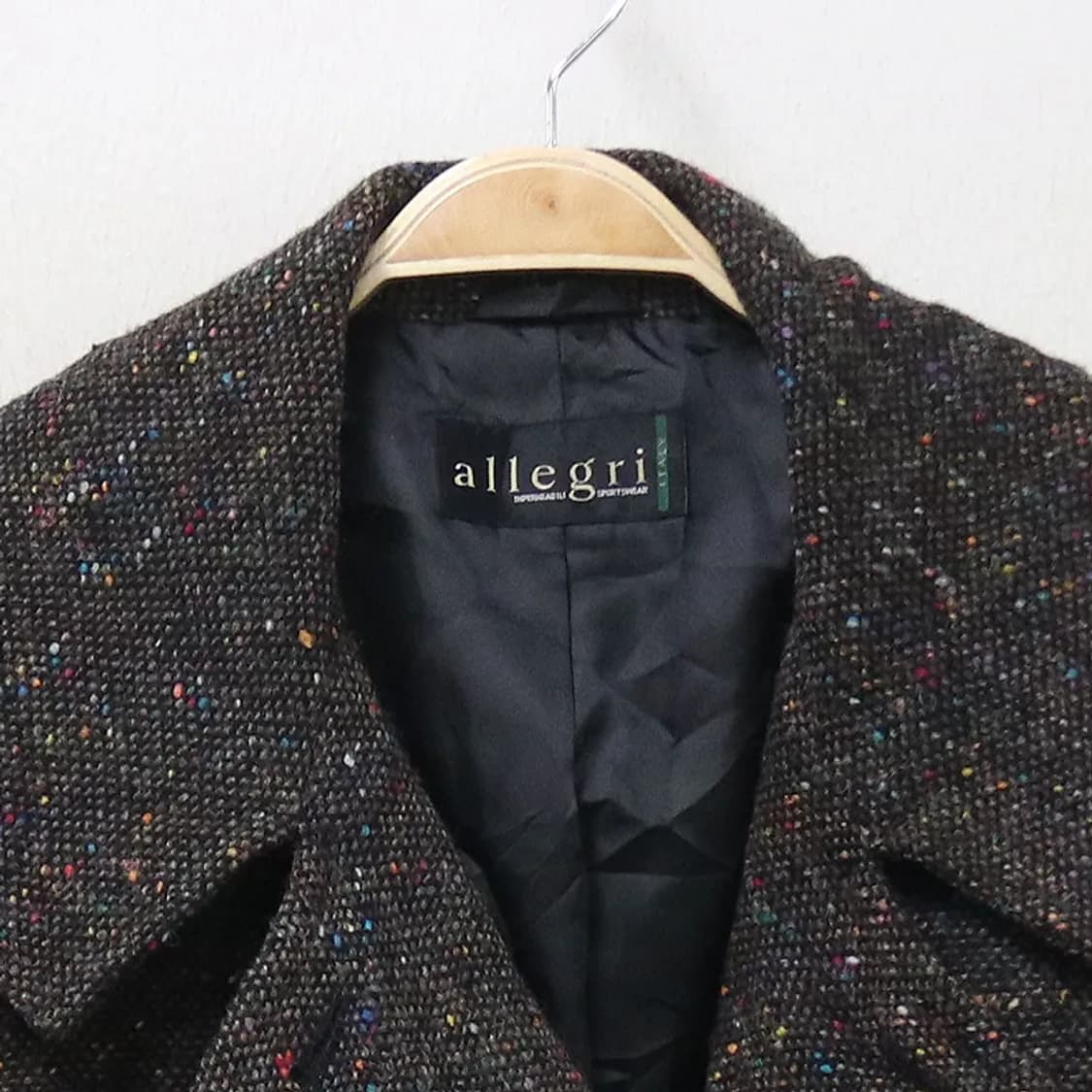 알레그리 후드 케이프 트위드 울혼방 코트 61453 상품이미지5