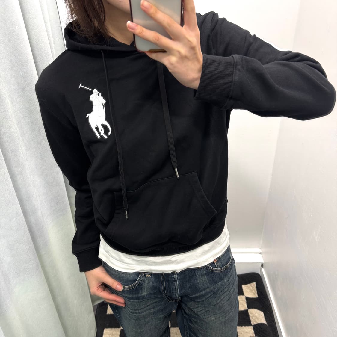 폴로 블랙 커스텀핏 빅포니 후드티 상품이미지2