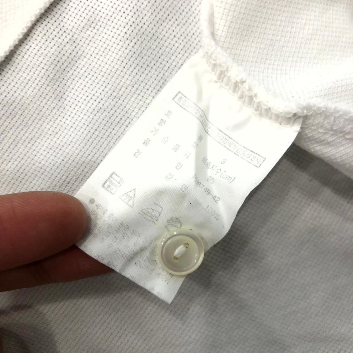 95 라코스테 여성 화이트 카라 반팔 티셔츠 상품이미지4