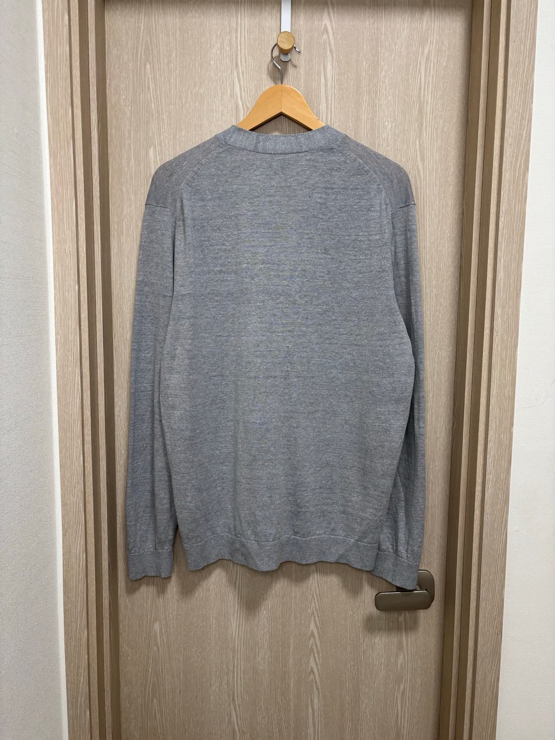 24SS)띠어리 린넨혼방 버튼 가디건M/연그레이 상품이미지3