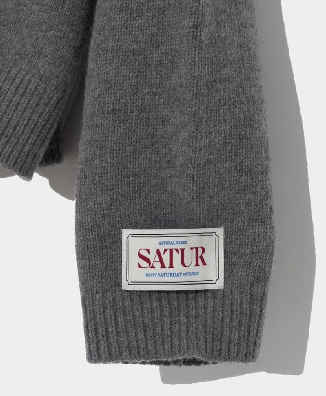 더블린 언발란스 캐시미어 블렌드 니트 차콜 상품이미지3