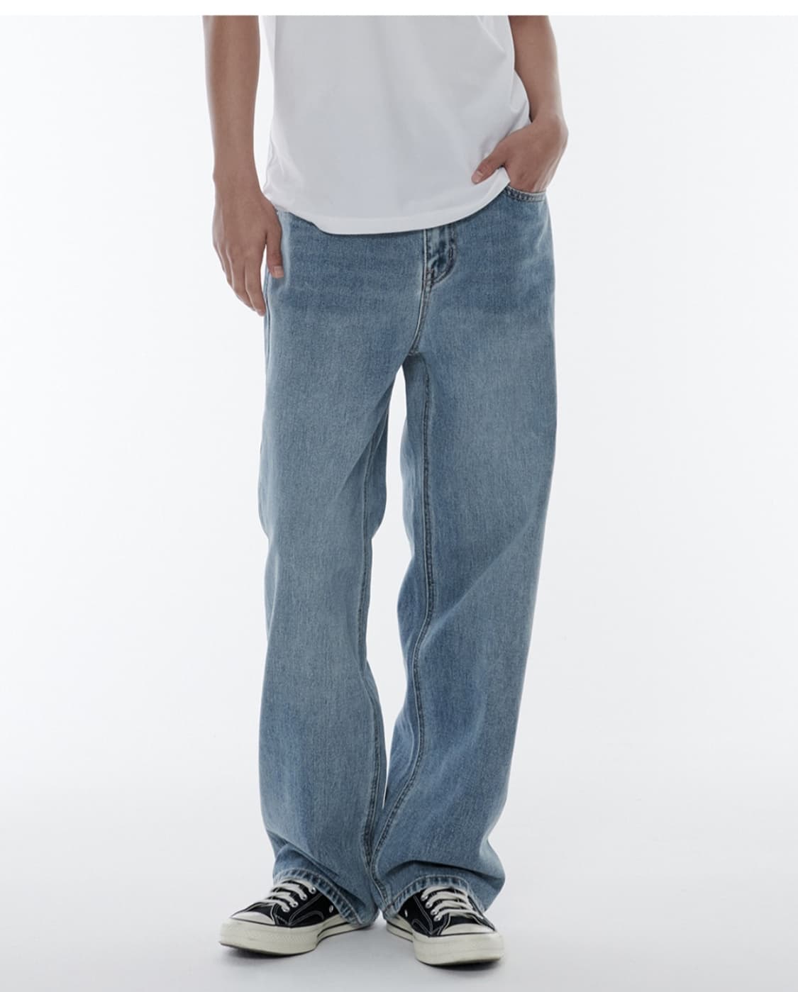 무탠다드 루즈 스트레이트 데님 라이트 인디고 30사이즈 상품이미지7