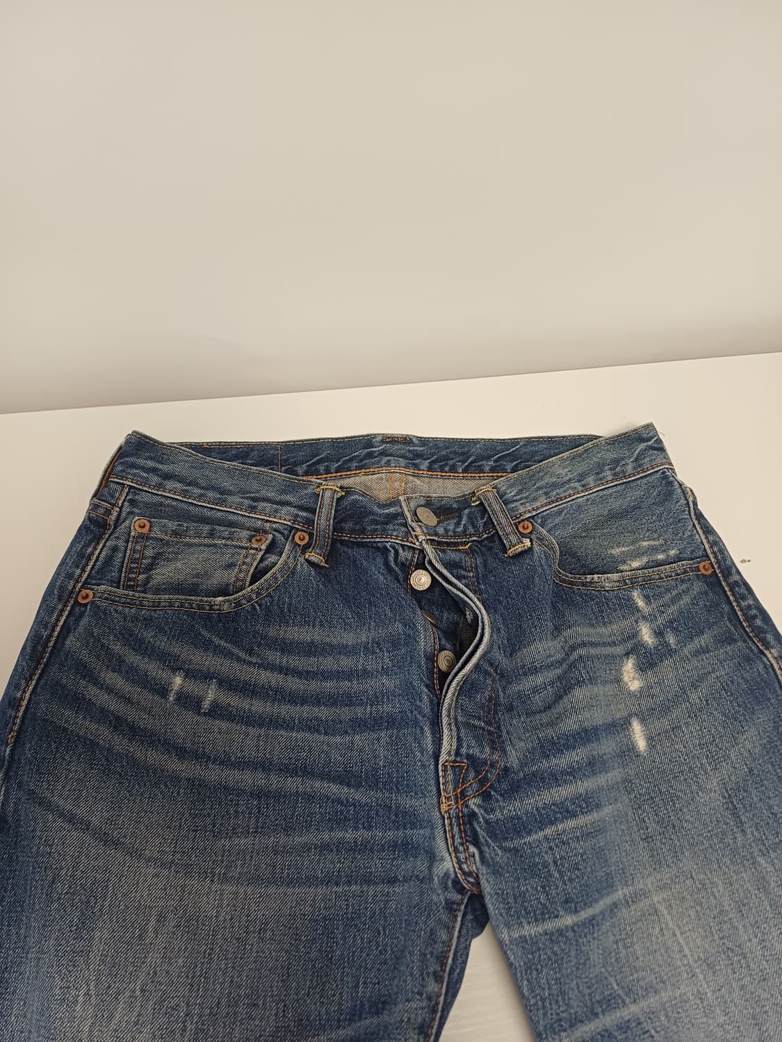 리바이스 501 오리지널 데미지 워싱 데님 (W32 L34) 상품이미지3