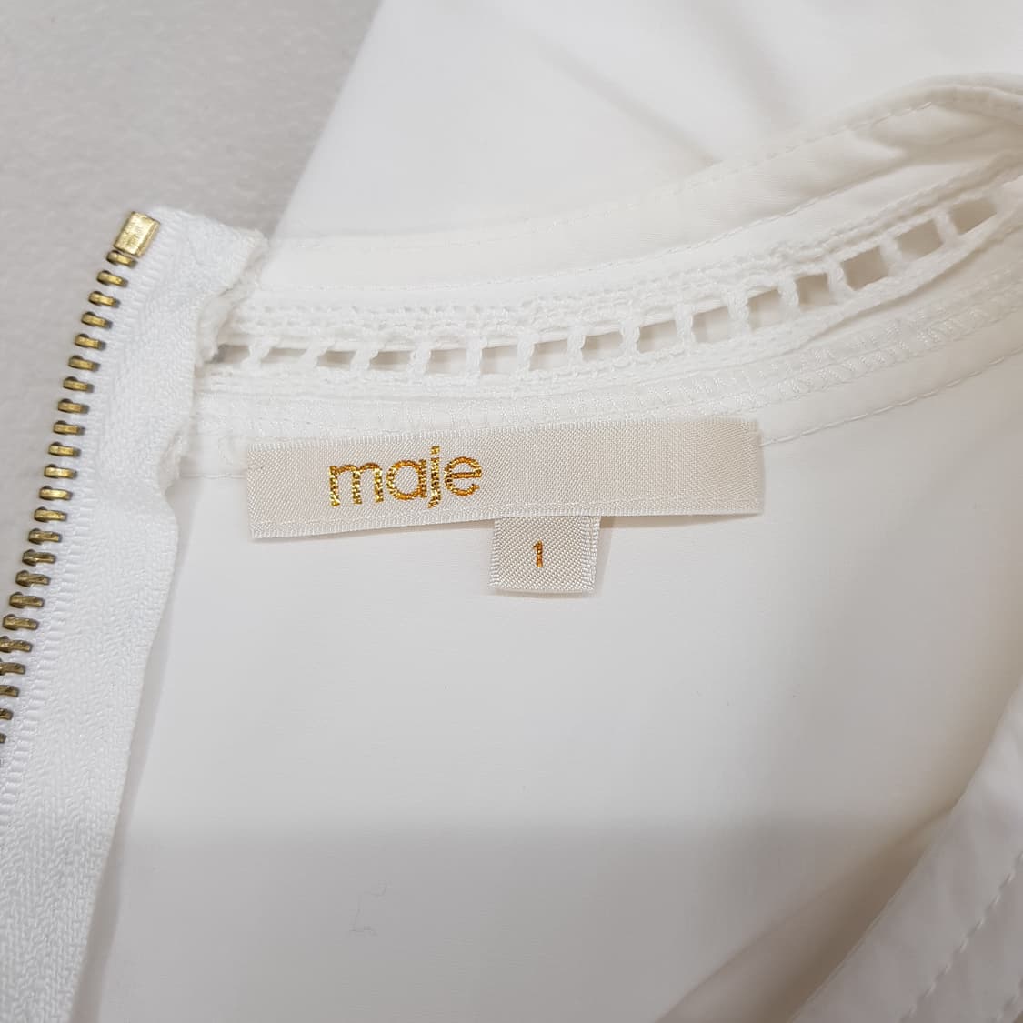 마쥬 Maje 백지퍼 디테일 7부 블라우스 1사이즈 상품이미지6