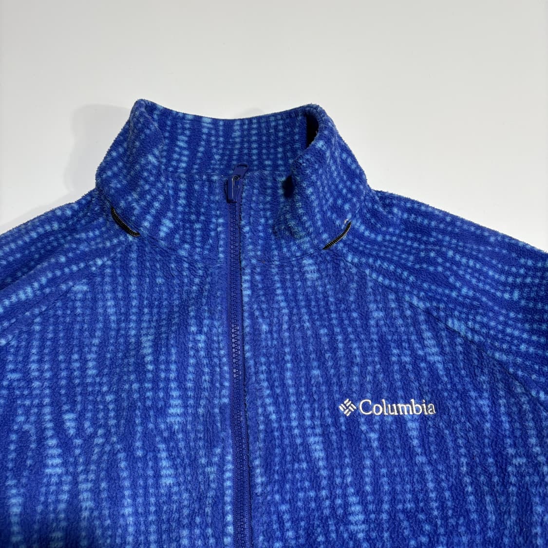 컬럼비아 블루 패턴 플리스 투웨이 집업 자켓 상품이미지2