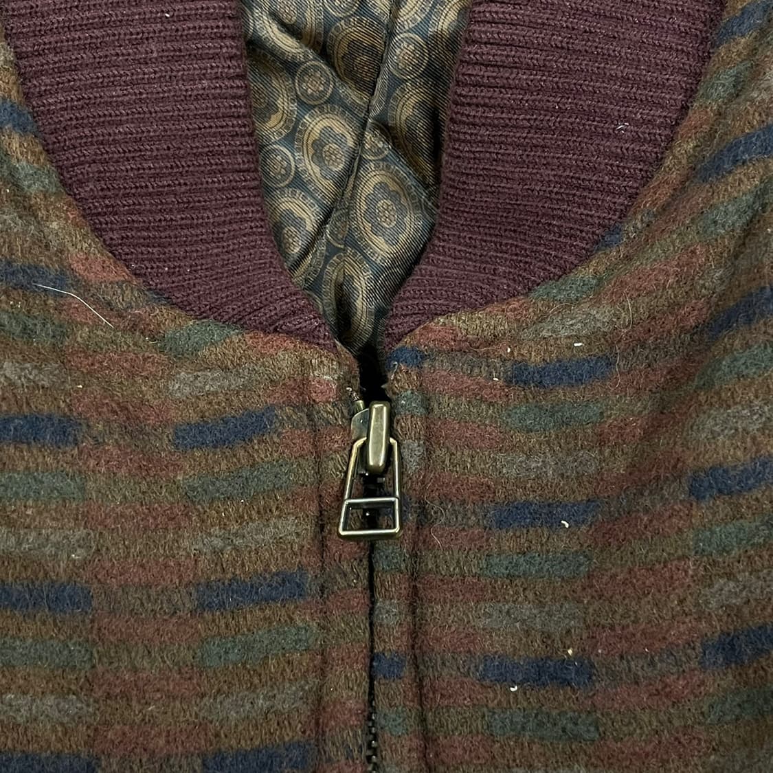 [정품] 발렌시아가 브라운 버건디 패턴 집업 자켓 b19 상품이미지6