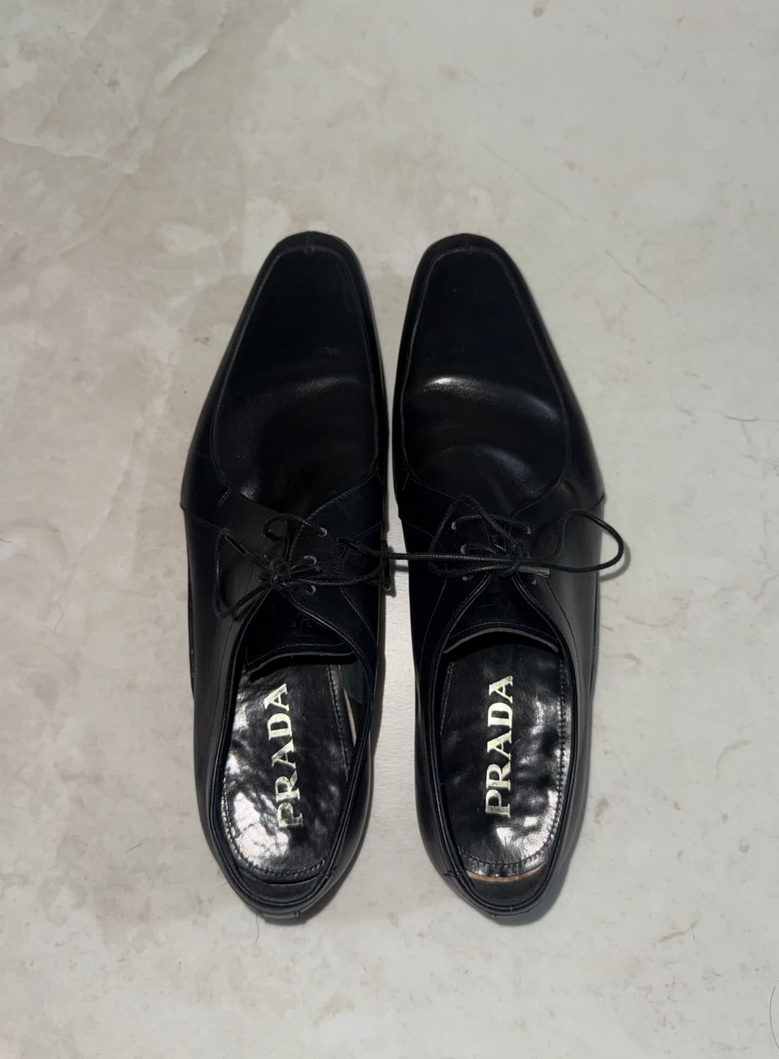 Prada Black dress leather oxford derby 상품이미지4