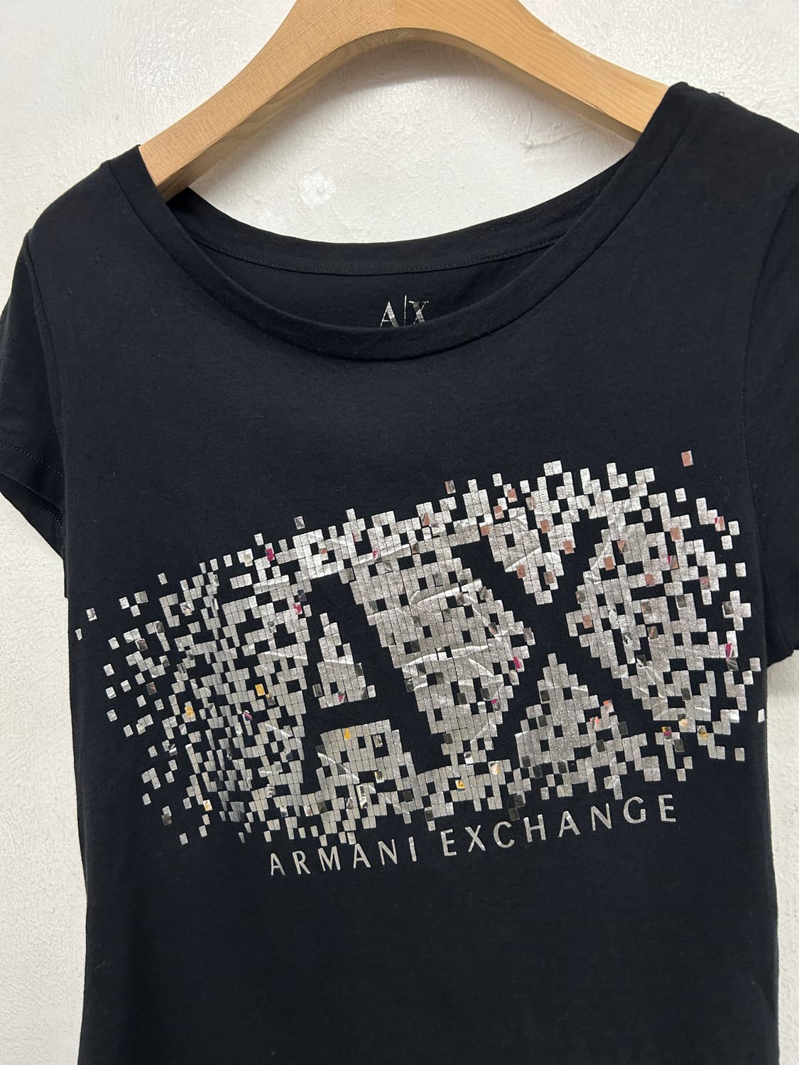 Y2K 아르마니 익스체인지 블랙 반팔 티셔츠 상품이미지2