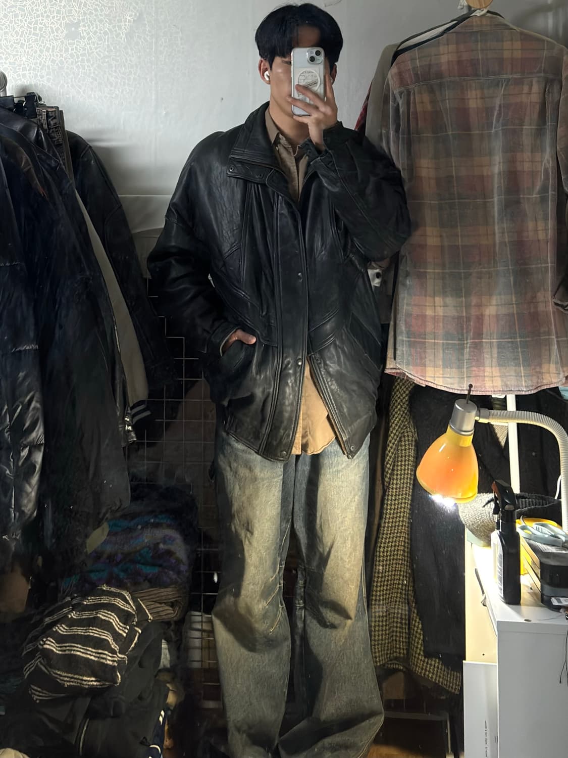 Imperio Del Antilope S.A. 하프 코트 레더 자켓 50 상품이미지2