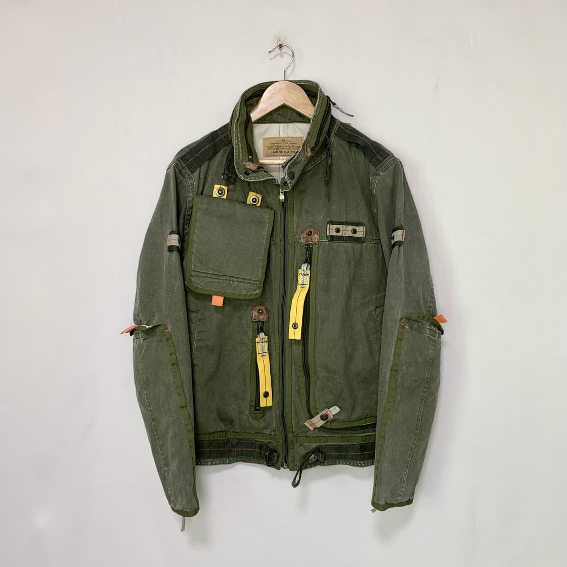 AVIREX 아비렉스 이큅먼트 야상 데님 자켓 카키 L 00s 2010 상품이미지1