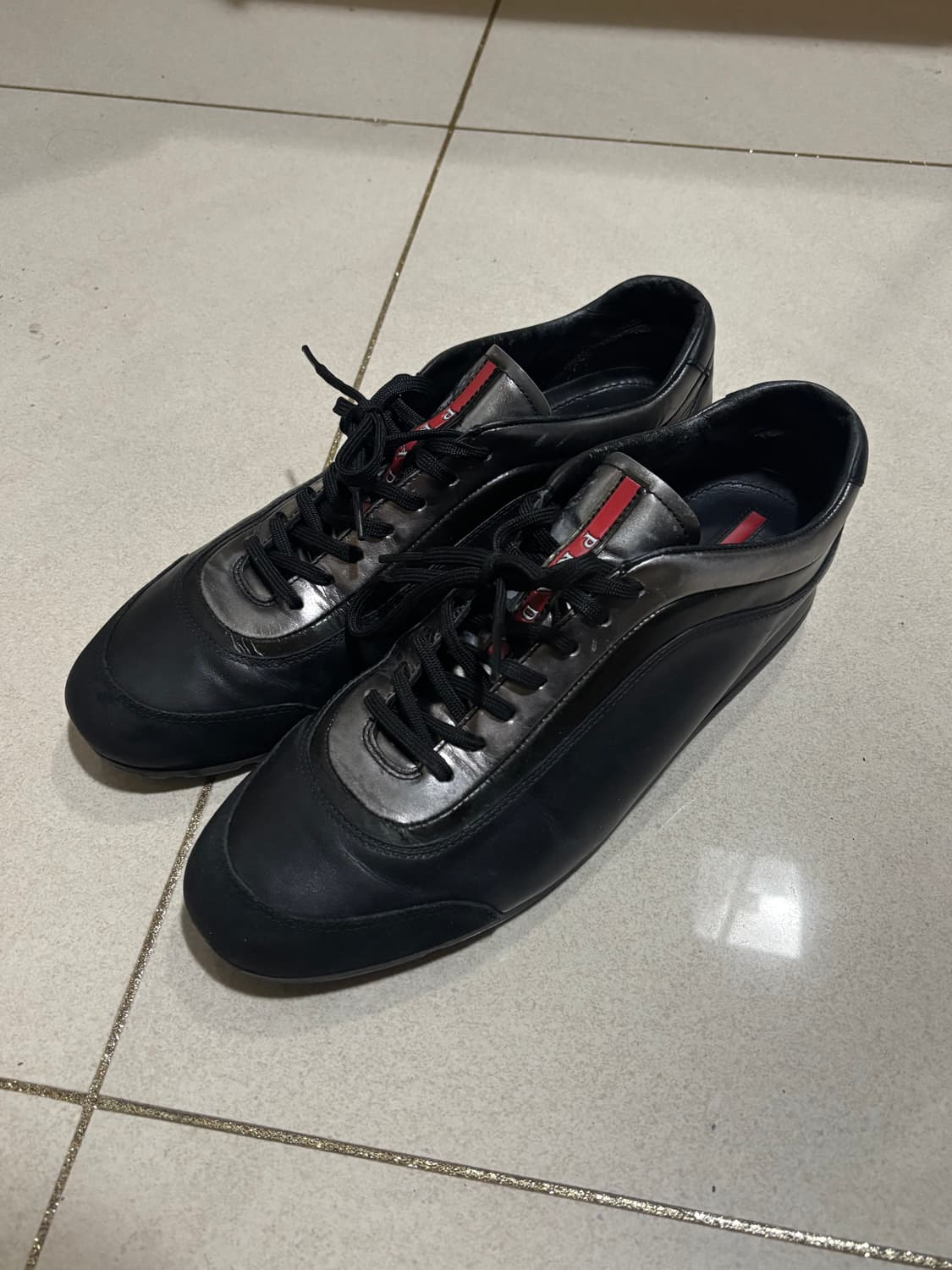 280) 프라다 스포츠 가죽 레더 스니커즈 신발 상품이미지1