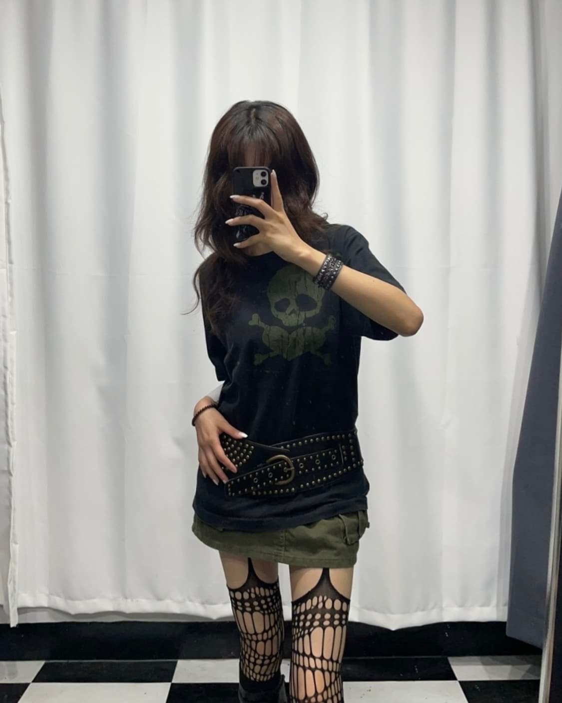 🎸블랙 스컬 프린팅 티셔츠🎸 상품이미지2
