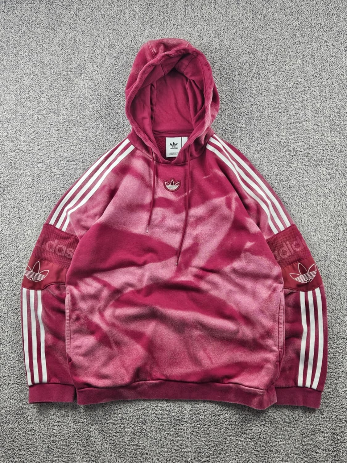 아디다스 다잉 워시드 커스텀 트레포일 후드 티셔츠 ( L )/ 10826 상품이미지1