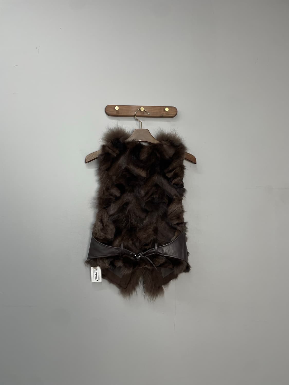 빈티지 다크브라운 퍼 베스트 H1122 상품이미지4