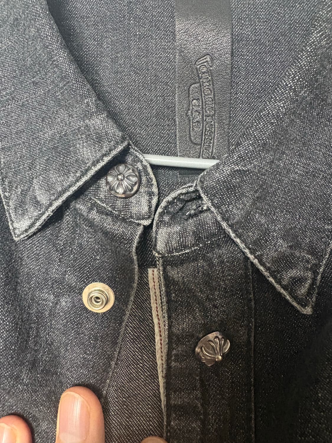 [XL]크롬하츠 레더패치 셔츠자켓 상품이미지3