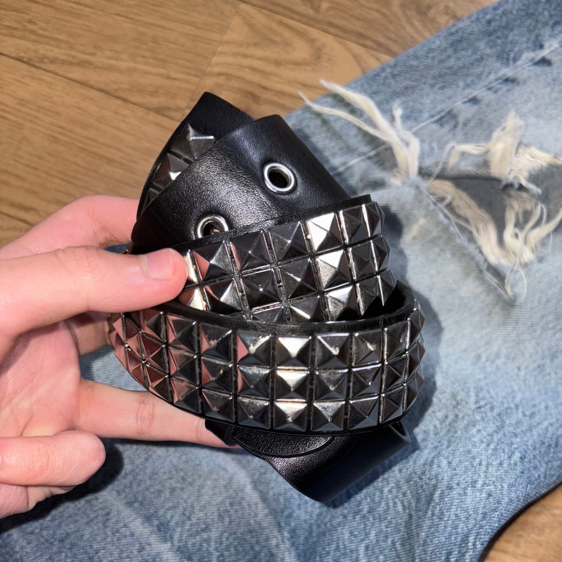 스터드 벨트   Punk stud belt 상품이미지1