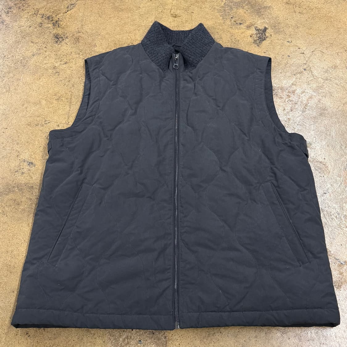 [정품/110] cardinal 블랙 퀄팅 니트 베스트 조끼 b17 상품이미지2