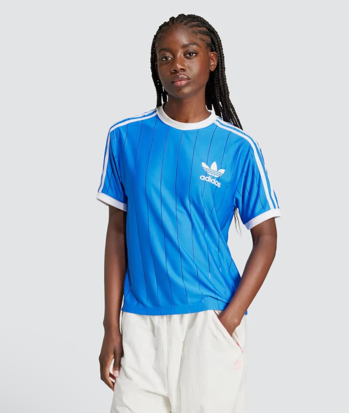 아디다스 3S 핀스트라이프 티 - 블루 / IY7233 S 상품이미지1