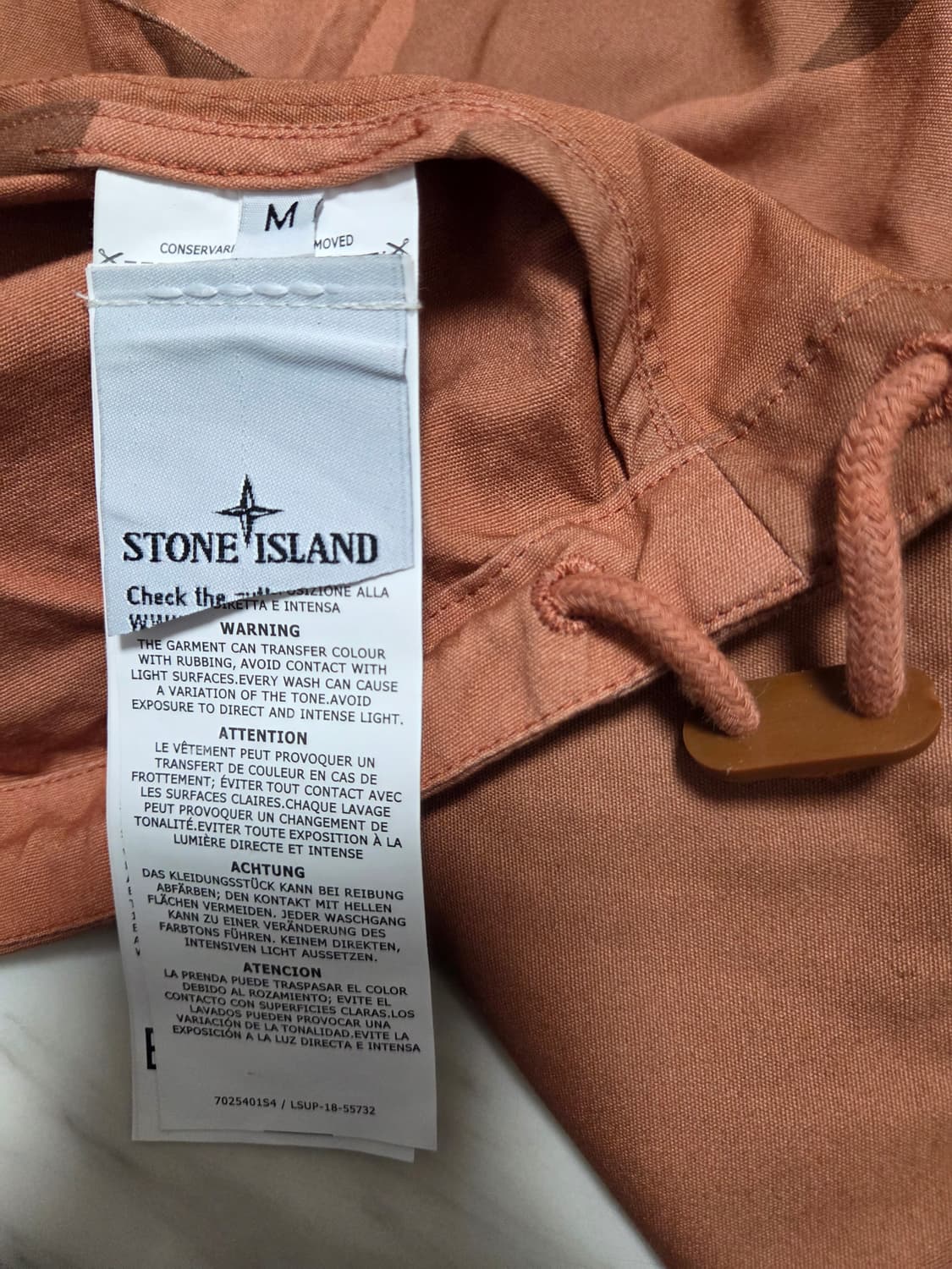 스톤아일랜드 슈프림 라이엇 마스크 카모자켓 코랄 상품이미지6