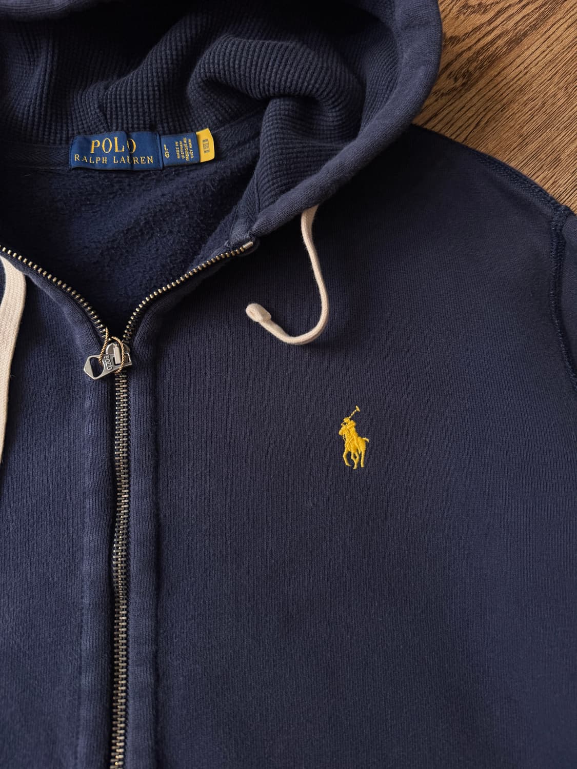 [L]폴로 랄프로렌 매장판 네이비 써멀 후드 집업 상품이미지3