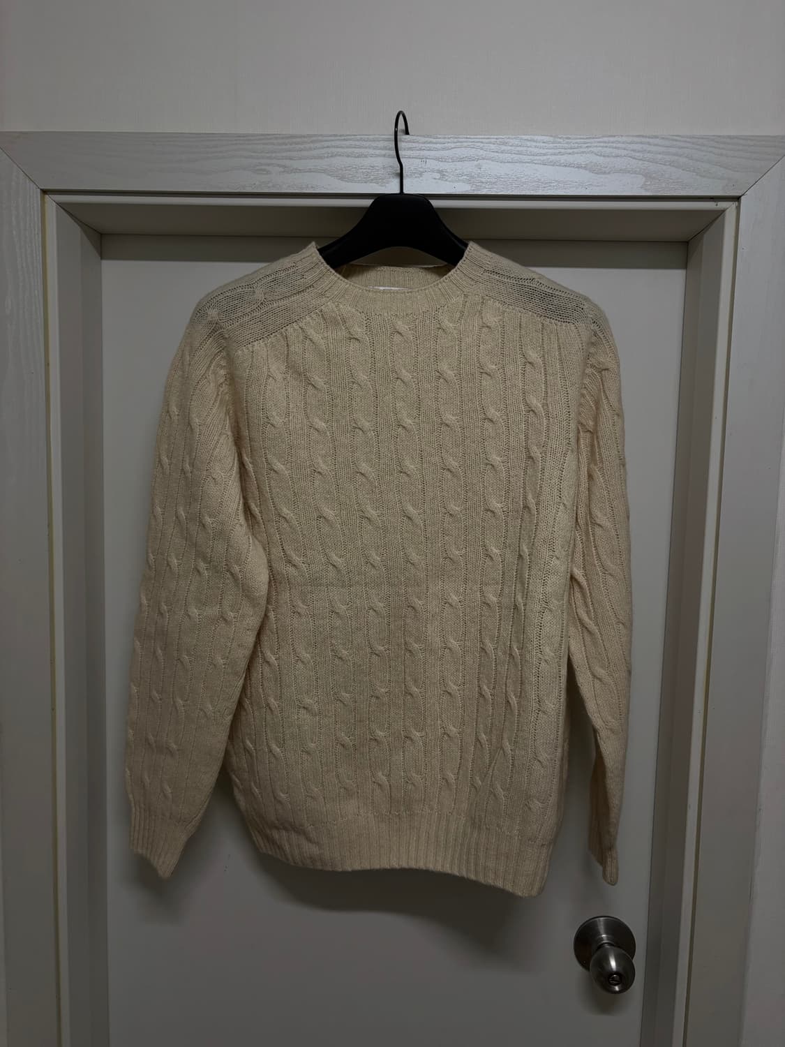 할리 오브 스코틀랜드 남자 케이블 니트 크림 46xxl 상품이미지2