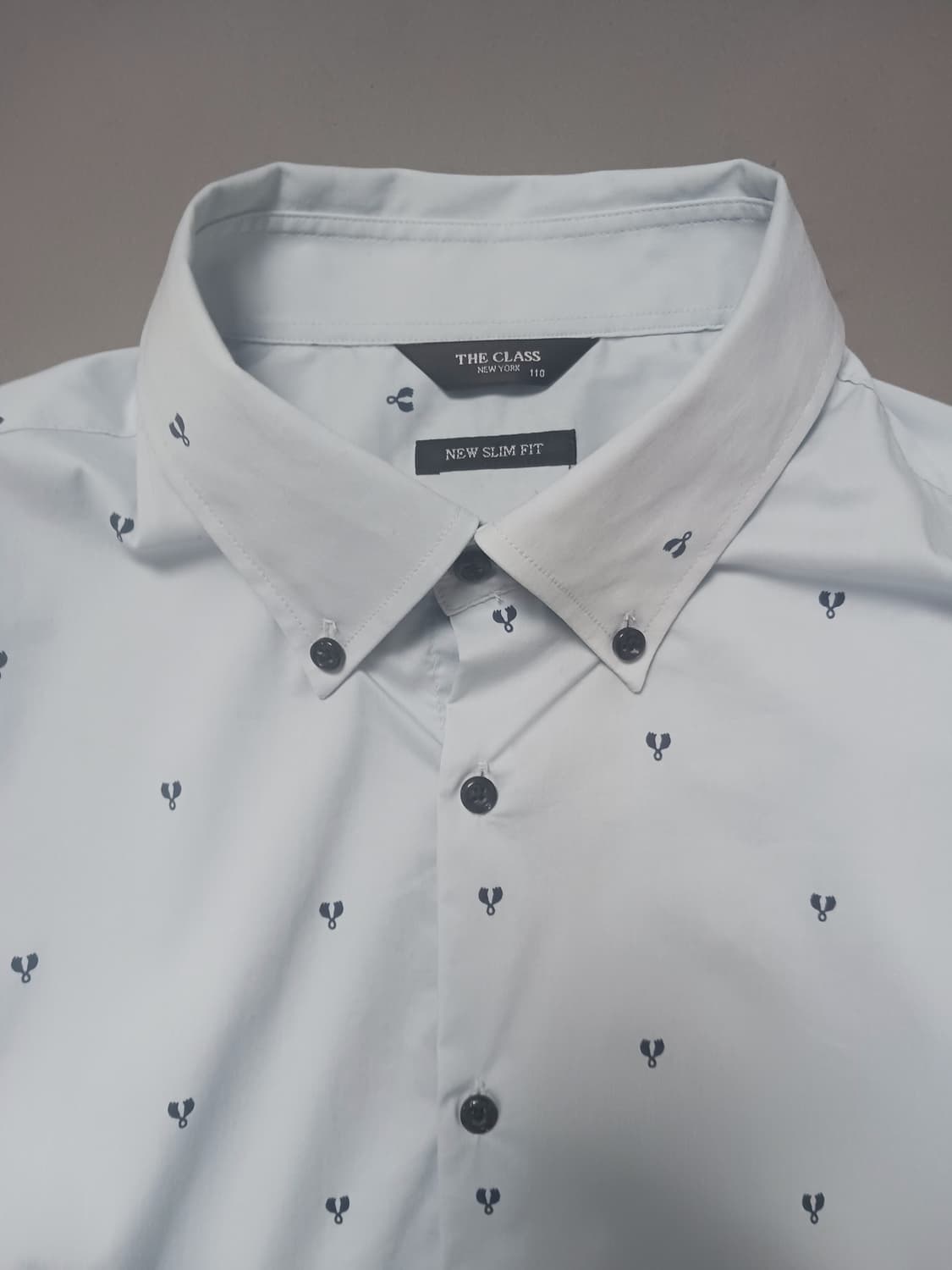 [110] 더클래스 뉴슬림핏 버튼다운 패턴 셔츠 상품이미지2