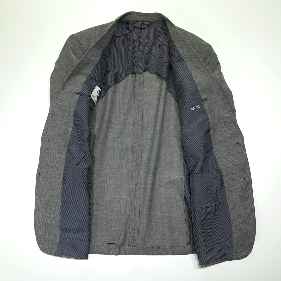 CL485 L 올리버 발렌티노 90s 이태리판 울 차콜그레이 블레이저  상품이미지5