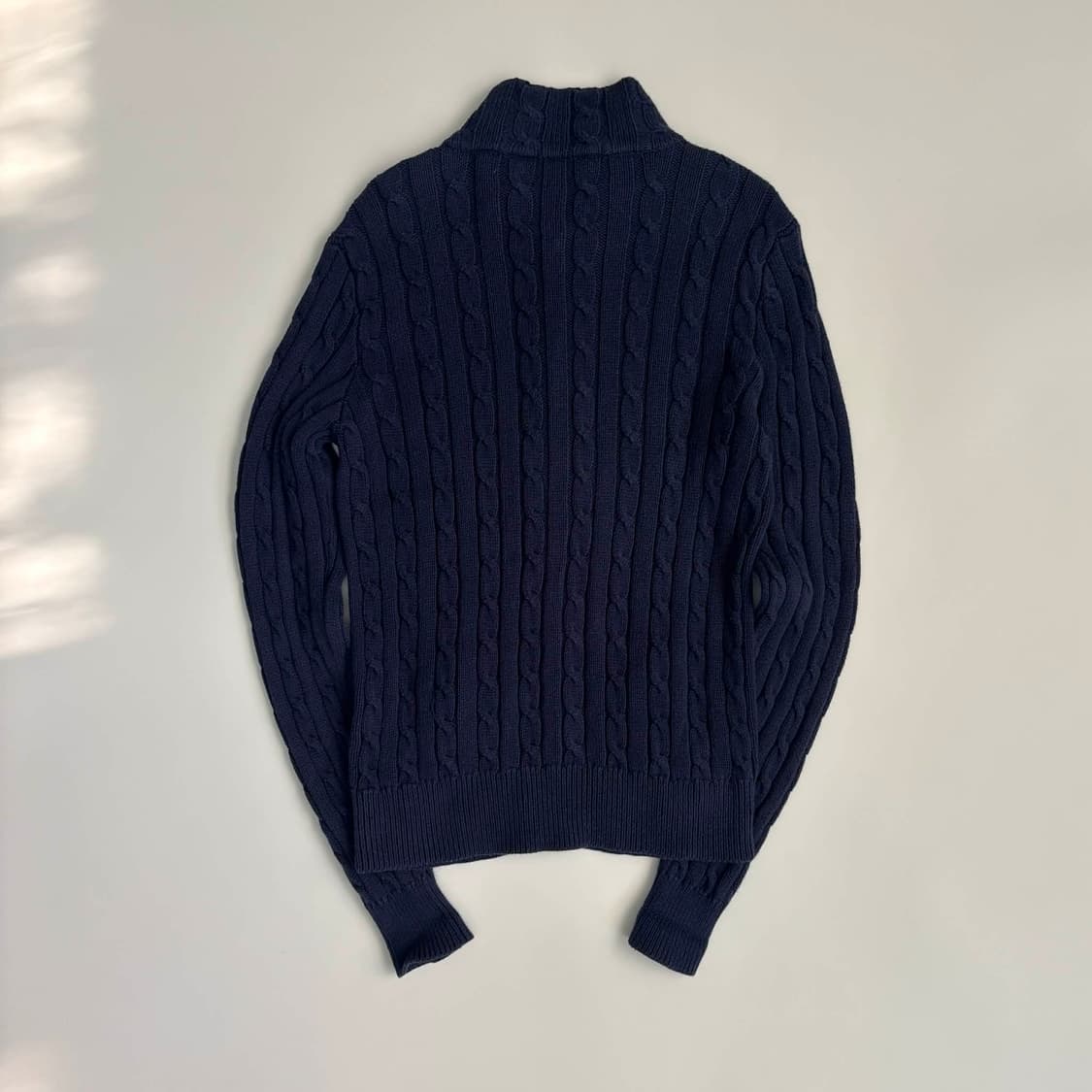 폴로 랄프로렌 네이비 걸즈 케이블 니트 집업(목택분실) 상품이미지3