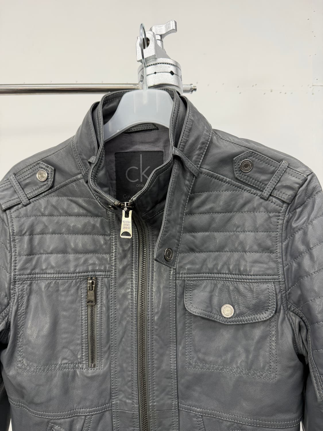 CKJ lambskin biker jacket 상품이미지3