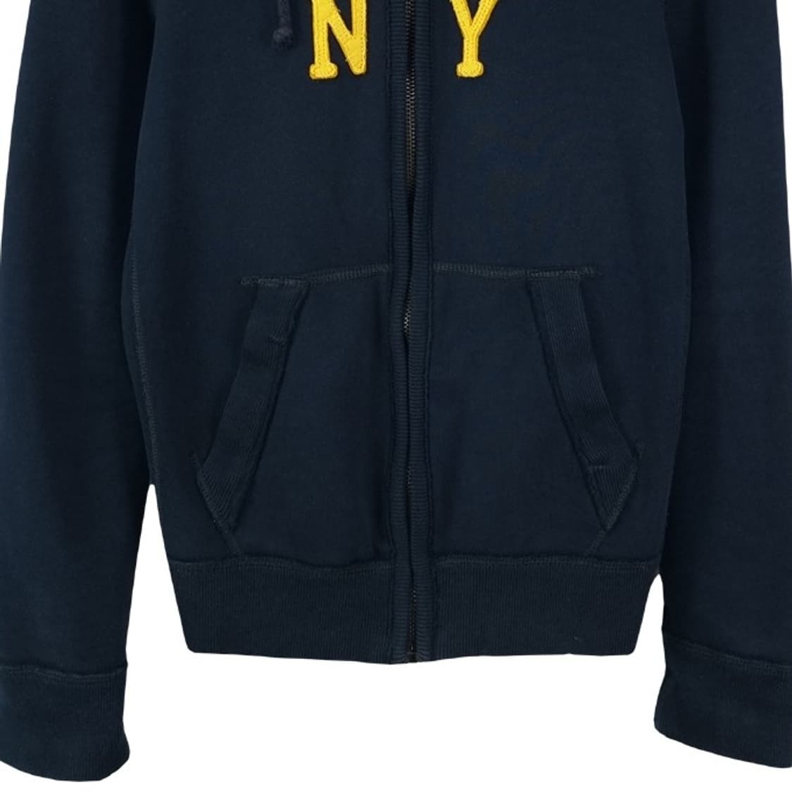 [아베크롬비] Y2K 빈티지 로고 패치 후드 집업 네이비 M18948 상품이미지5