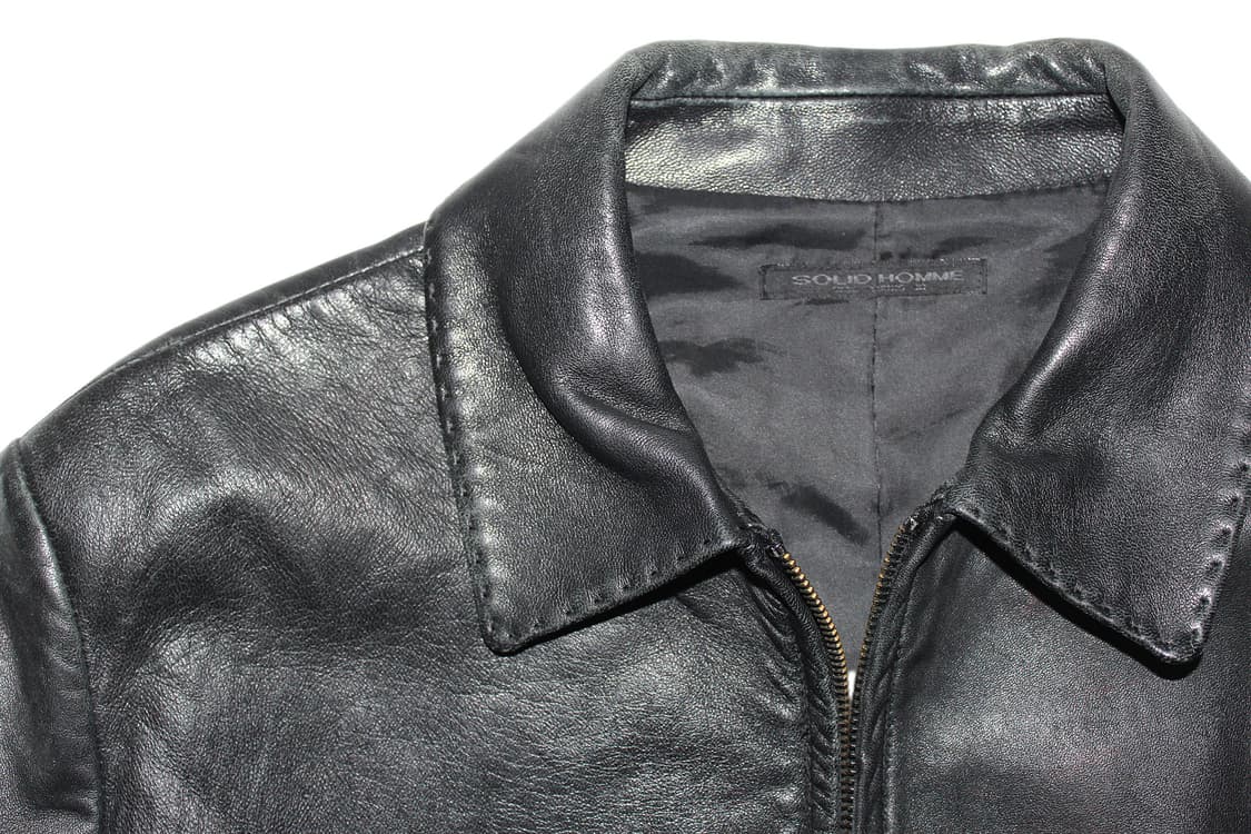 솔리드옴므 램스킨 싱글 레더 자켓  상품이미지4