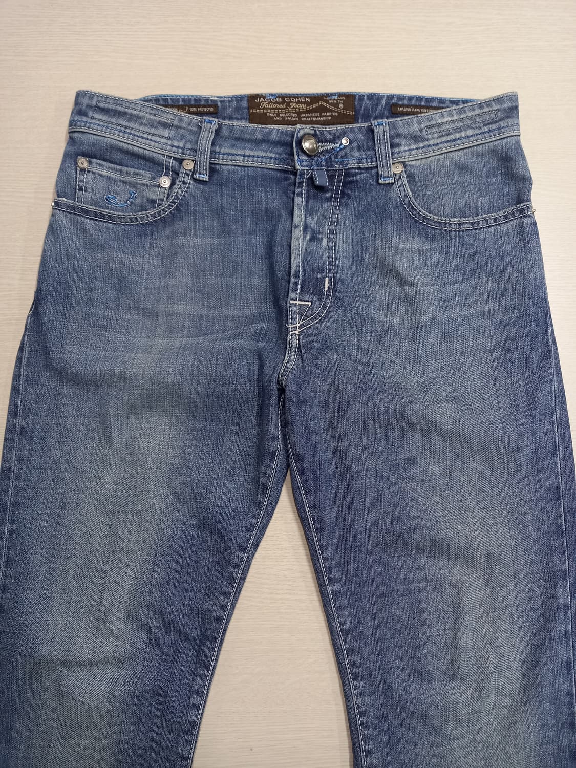 33 JACOB COHEN 워싱스판 슬림일자진 33-412 상품이미지3