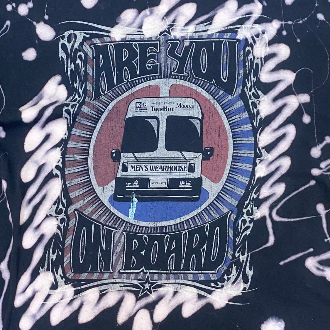 미국 빈티지 브랜드 맨즈웨어하우스 포인트 프린팅 반팔티 락티셔츠 상품이미지3