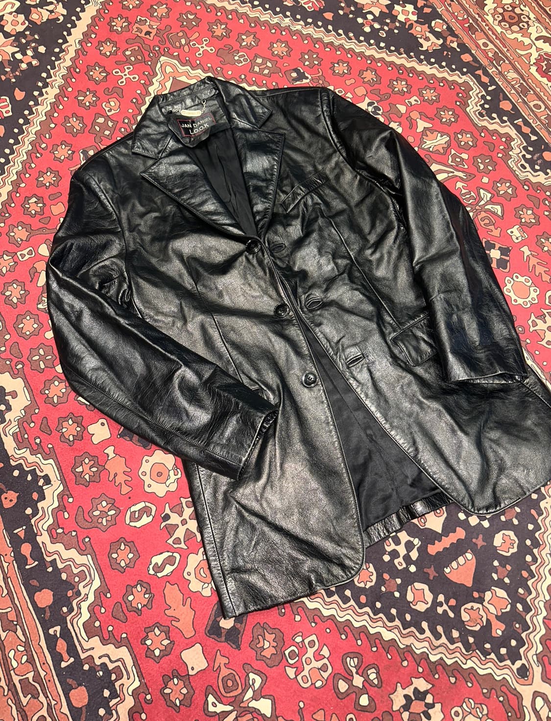 ( M-L ) 가죽마이 블레이저 블레이져 레더자켓 양가죽자켓 소가죽 상품이미지5