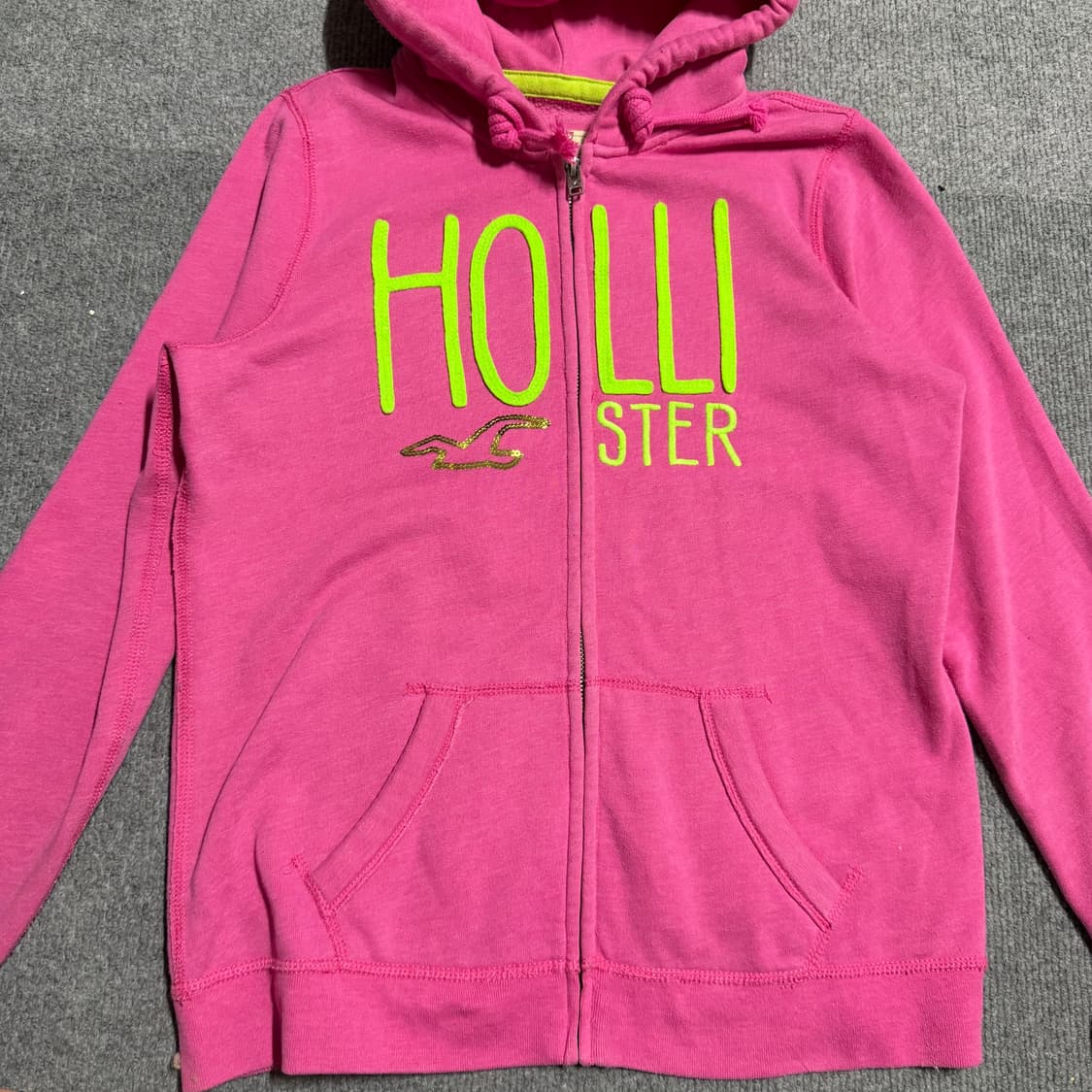 홀리스터 핑크 후드집업 L 상품이미지2