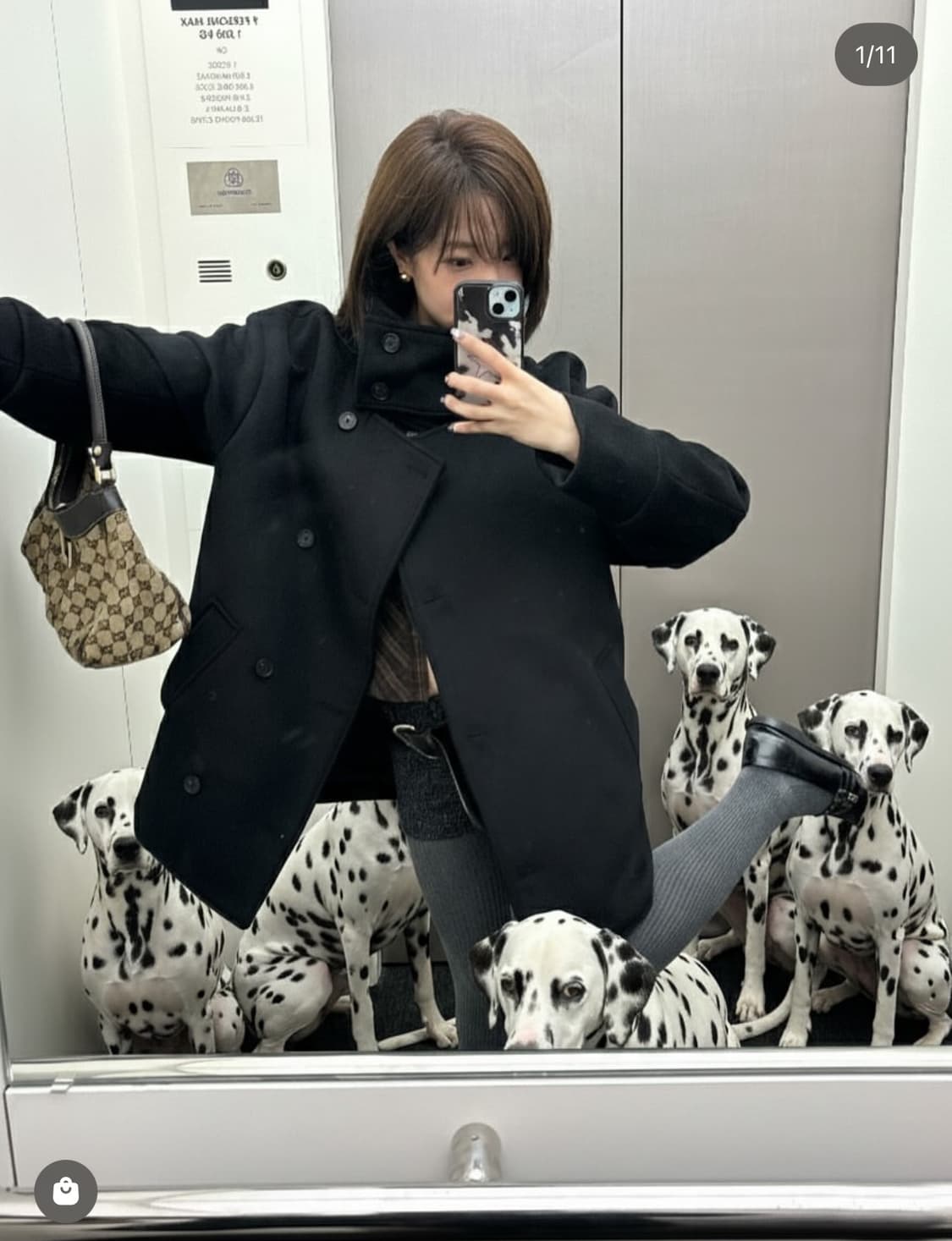 [FREE] 디망쉬 Double Breasted Coat 코트 블랙 상품이미지2