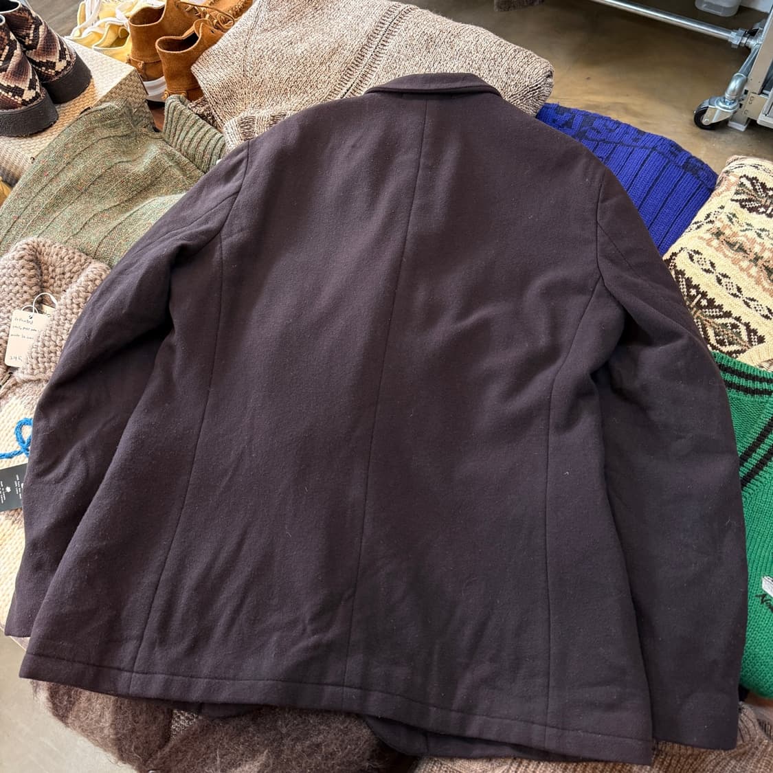 엠포리오 아르마니 드레이프 퍼플 버건디 테크노랑니 블레이저 자켓 52 상품이미지5