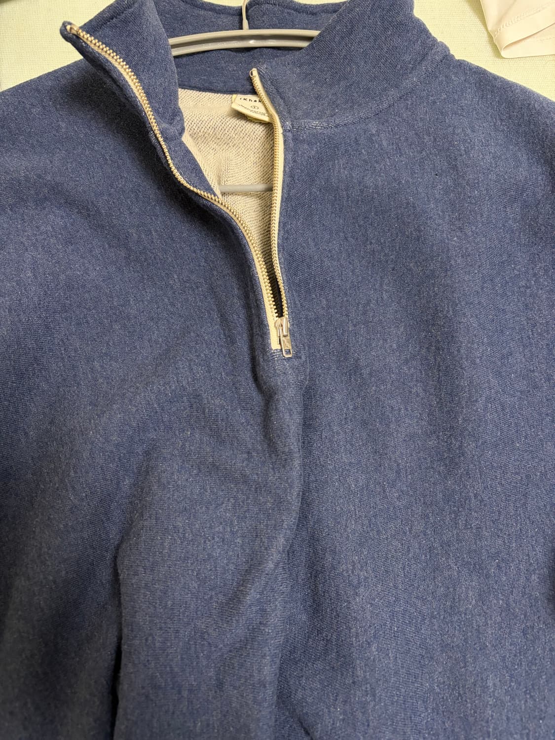 카키스 헤더 하프 집업 풀오버 블루 S사이즈 상품이미지4