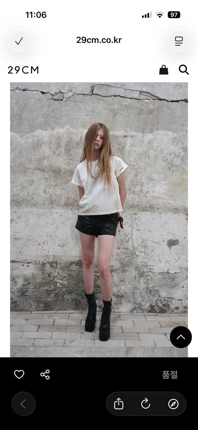 데어드 레더 쇼츠 상품이미지4