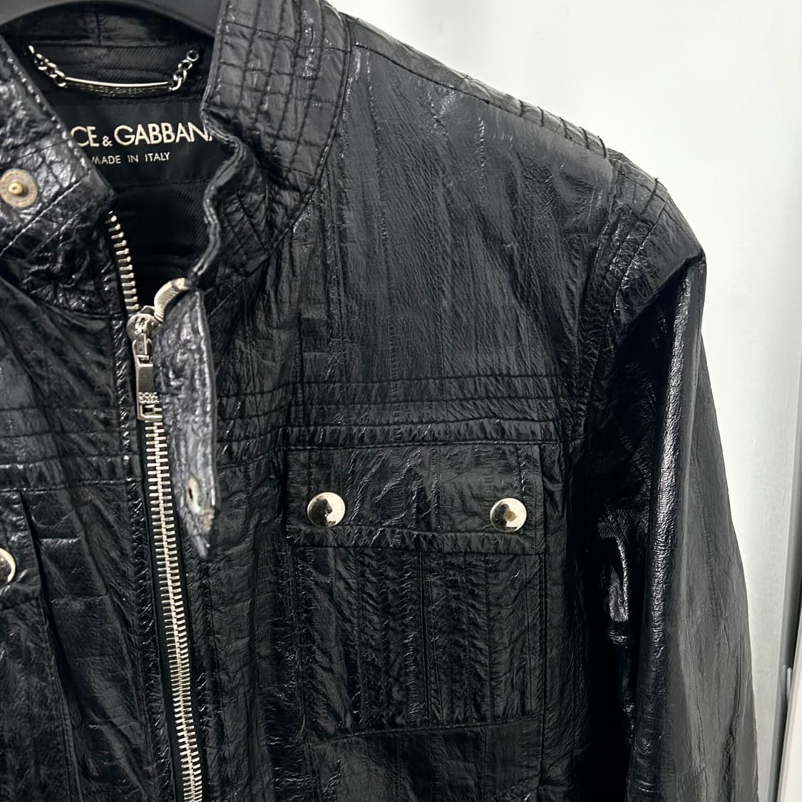돌체앤가바나 아카이브 악어가죽 라이더 자켓 상품이미지7