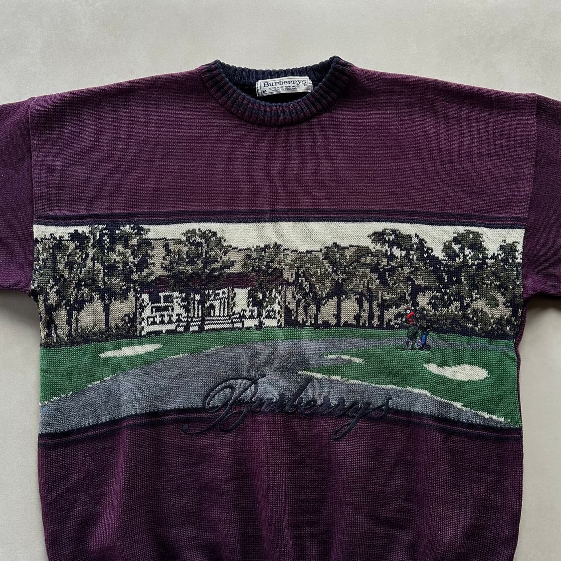[L]버버리 BURBERRY'S 골프 스윙 잉글랜드산 니트 스웨터 상품이미지3