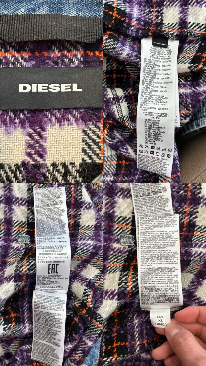 디젤 G-KERYA 체크 데님 자켓 상품이미지10