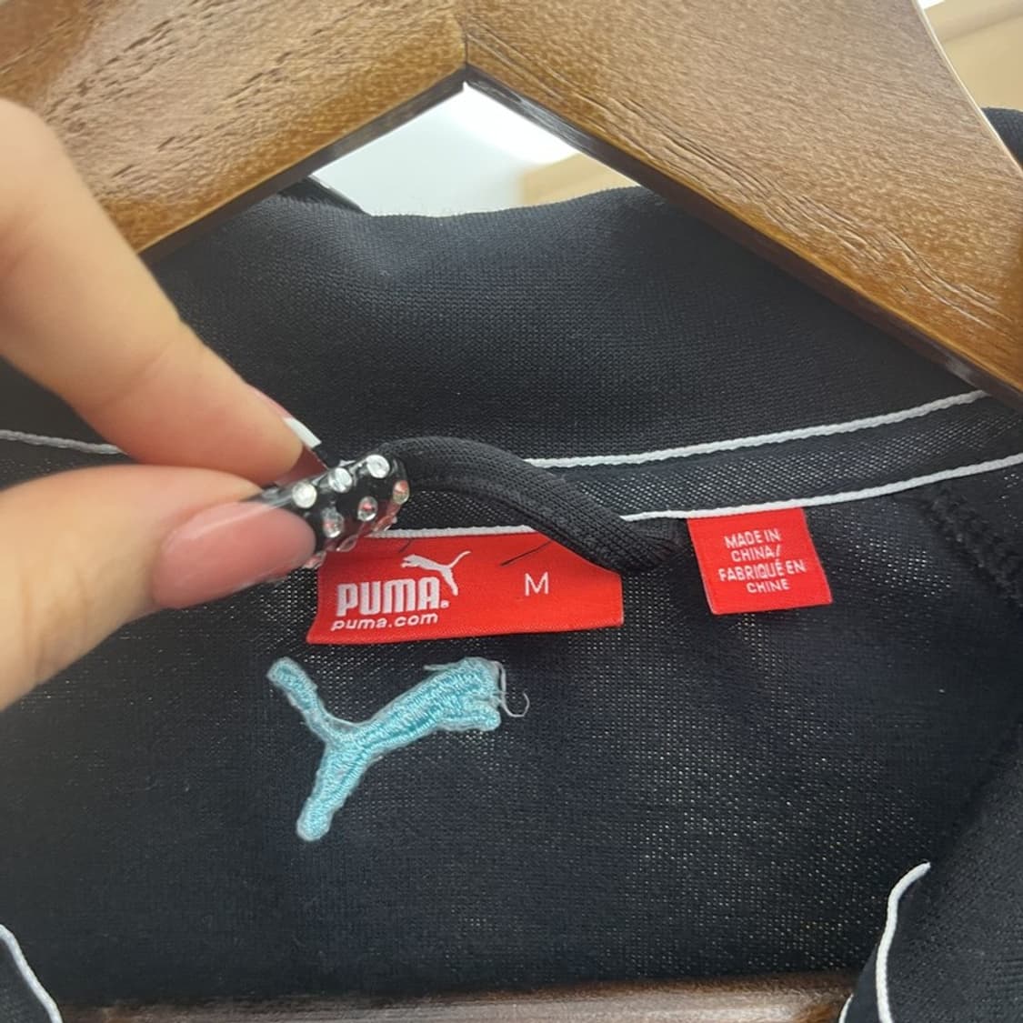 푸마 올드스쿨 Y2K 민트 배색 져지 집업 M C10454 상품이미지5