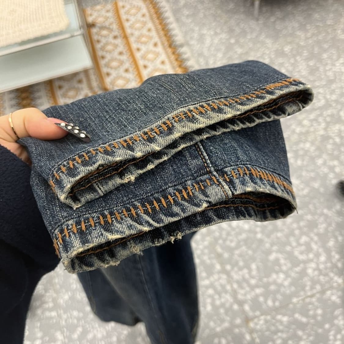 리바이스 쿠퍼 웨스턴 빈티지 포켓 스티치 데님팬츠 34인치 C10605 상품이미지8