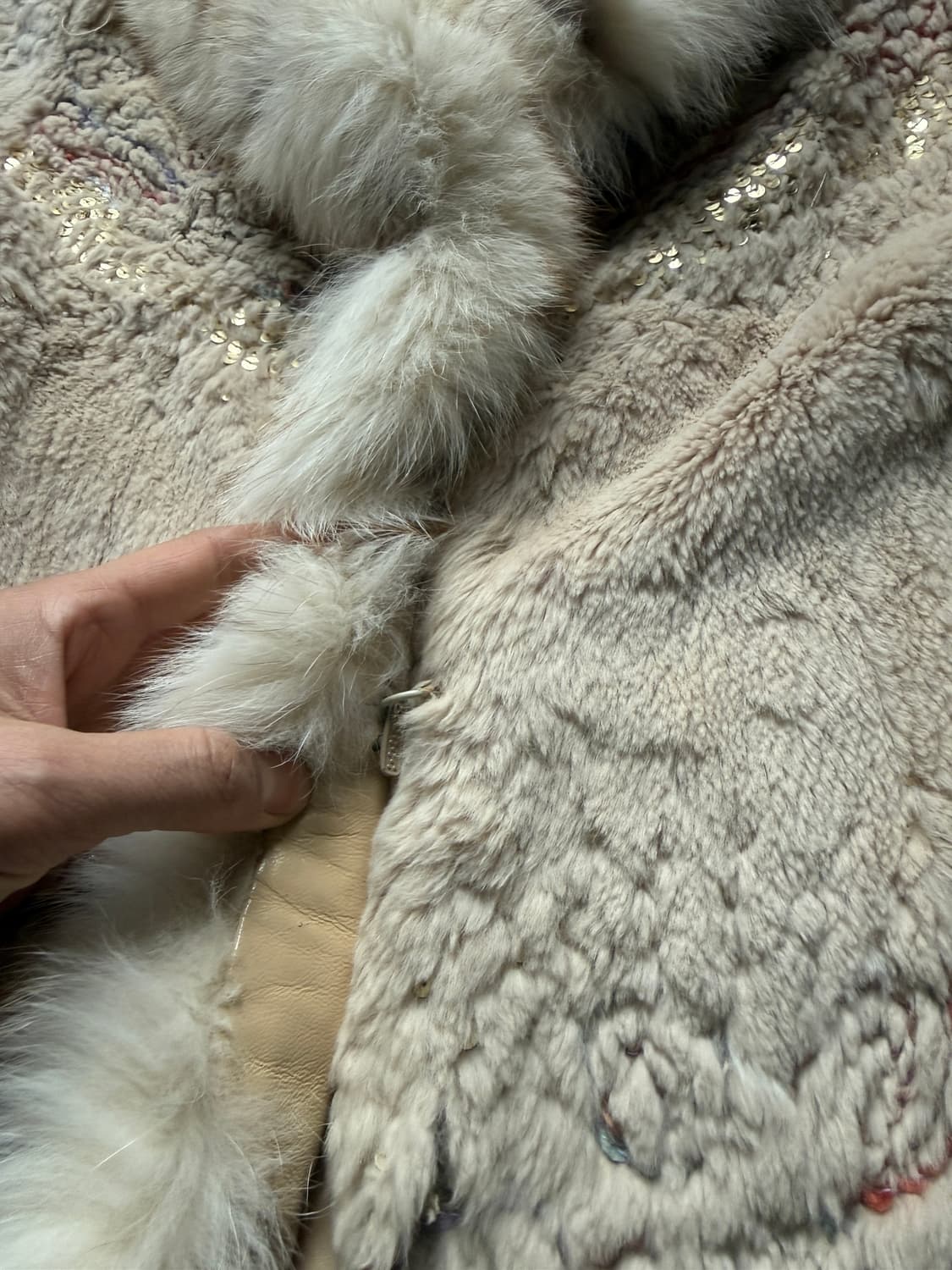 빈티지 비즈 퍼 자수 자켓 상품이미지6